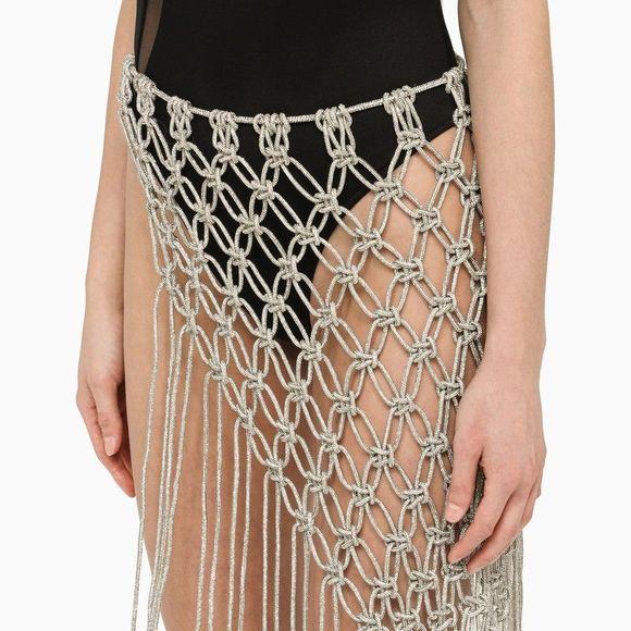 Giuseppe Di Morabito Silver Lurex Pareo Skirt - Picture 5 of 5